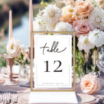 Tarjeta De Mesa Tipografía mínima Boda blanco y negro<br><div class="desc">Elegante, sofisticado y sin esfuerzo, esta moderna tarjeta boda es perfecta para la pareja que adora el diseño atemporal con un toque contemporáneo. Con un texto negro de carbón crujiente sobre un fondo blanco limpio, el diseño está enmarcado por un delgado borde de apertura que añade el toque de detalle...</div>