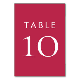 Tarjeta De Mesa Tipografía simple Boda magenta