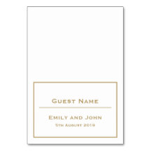 Tipografía simple de oro y nombre de borde/invitad