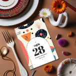 Tarjeta De Mesa Tipografía y patrón retro vintage<br><div class="desc">aísle su decoración de eventos con esta elegante tarjeta de números de mesa de inspiración vintage. Con un patrón retro único y una tipografía audaz, este diseño combina el encanto clásico con el estilo moderno. Perfecto para bodas, fiestas de la cena o cualquier evento especial, estos números de la mesa...</div>