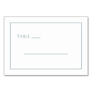 Tarjeta De Mesa Tipográfico Turquesa Minimalista