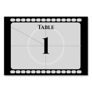 Tarjeta De Mesa Tira de película