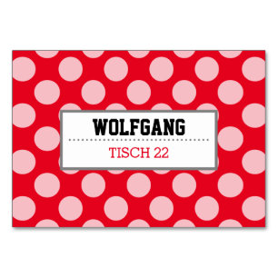 Tarjeta De Mesa Tischkarten Weißpunkt
