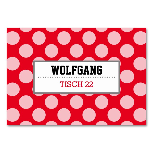 Tarjeta De Mesa Tischkarten Weißpunkt (Anverso)