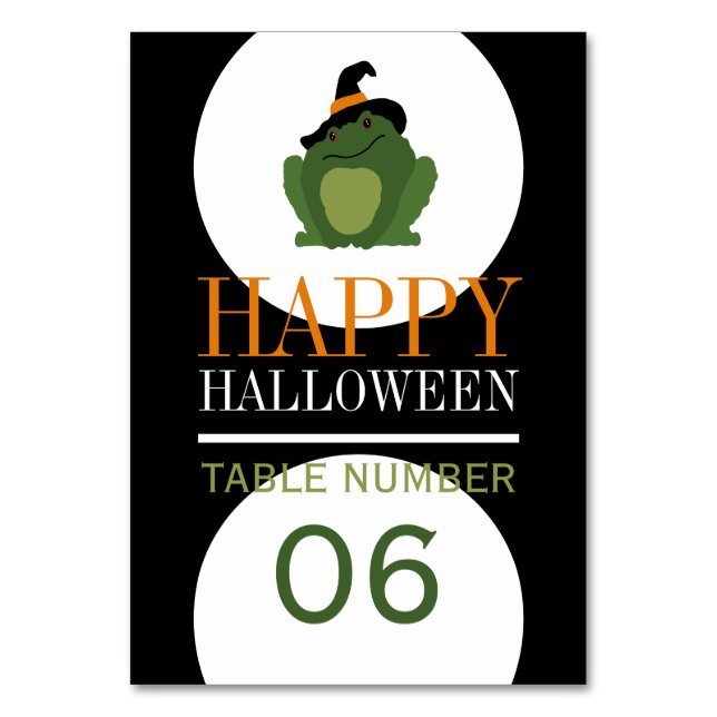 Tarjeta De Mesa Toad de bruja suave, Halloween (Anverso)