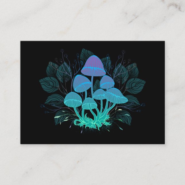 Tarjeta De Mesa Toadstools en Bushes (Anverso)
