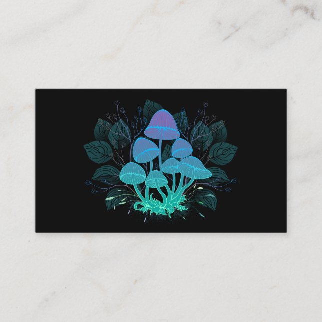 Tarjeta De Mesa Toadstools en Bushes (Anverso)