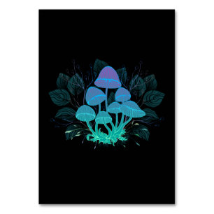 Tarjeta De Mesa Toadstools en Bushes