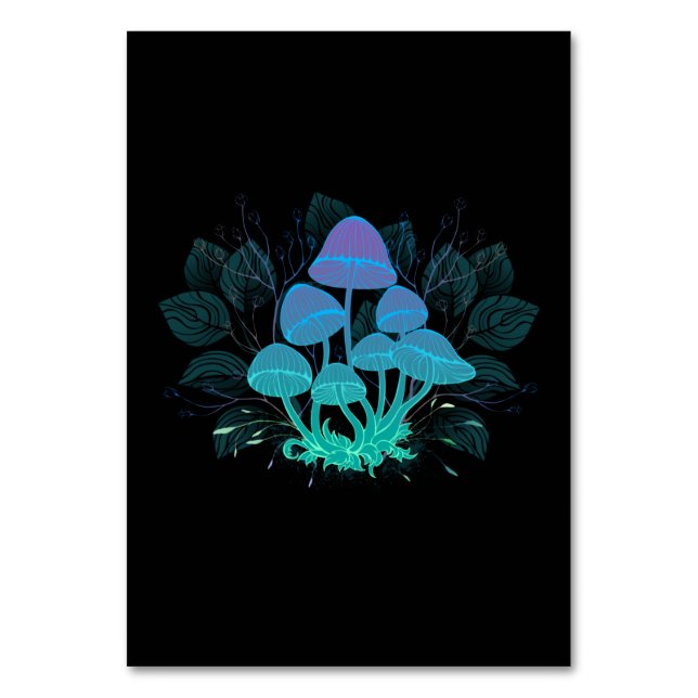 Tarjeta De Mesa Toadstools en Bushes (Anverso)