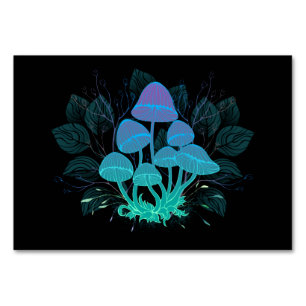 Tarjeta De Mesa Toadstools en Bushes