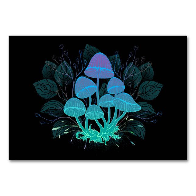 Tarjeta De Mesa Toadstools en Bushes (Anverso)