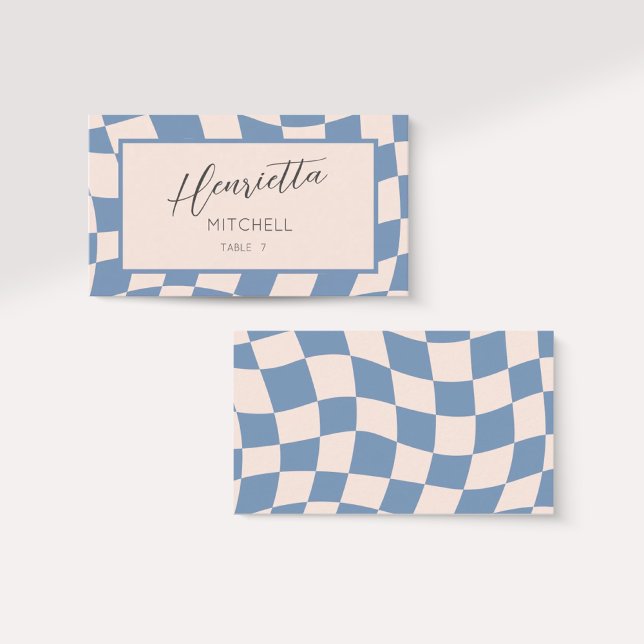 TARJETA DE MESA TONOS AZULES MUTADOS DE RETRO GROOVY 70 (Subido por el creador)