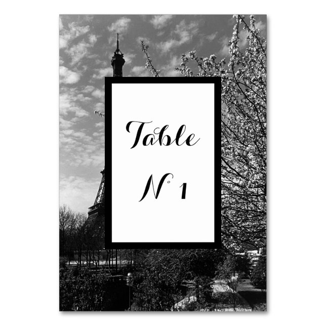 Tarjeta De Mesa Torre Eiffel de París vintage (Anverso)