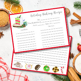 Tarjeta De Mesa Torta de Navidad con Acuarela Intercambio de Vacac