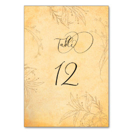 Tarjeta De Mesa Toscana Tracería de textura otoñal