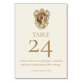 Tarjeta De Mesa Traditional Catholic Wedding Betrothal Mary Joseph