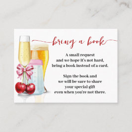 Tarjeta De Mesa Traer un Baby Shower con burbujas de libros