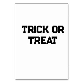 Tarjeta De Mesa Truco o. Trate Halloween espeluznante negro simple