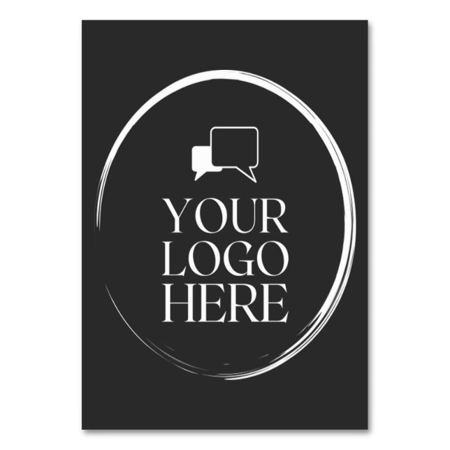 Tarjeta De Mesa Tu Logo Aquí Moderno (Anverso)