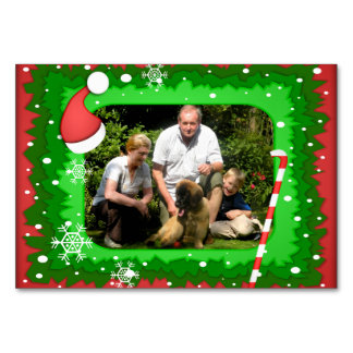 Tarjeta De Mesa ¡Tu propia foto en el marco de un Navidad! -