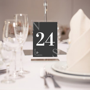 Tarjeta De Mesa Tuatara Minimalista y Elegante Iniciales Simples y
