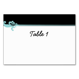 Tarjeta De Mesa Turquoise Fleur de lis