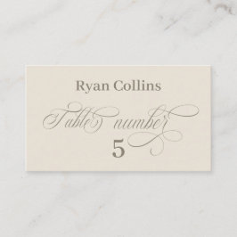 Tarjeta De Mesa Tuscan Villa Calligraphy Place Cards