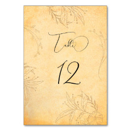 Tarjeta De Mesa Tuscany Textura de Otoño Calada