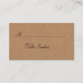 Tarjeta De Mesa Twinkle Lights on Burlap Place Card