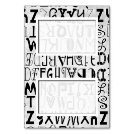 Tarjeta De Mesa Typografía alfabética carteles de nombres con mati