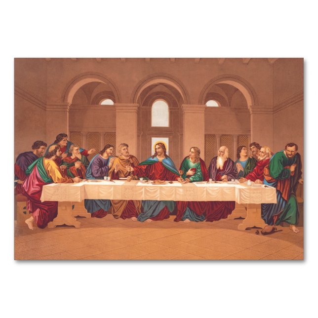 Tarjeta De Mesa Última Cena de Jesucristo (Anverso)