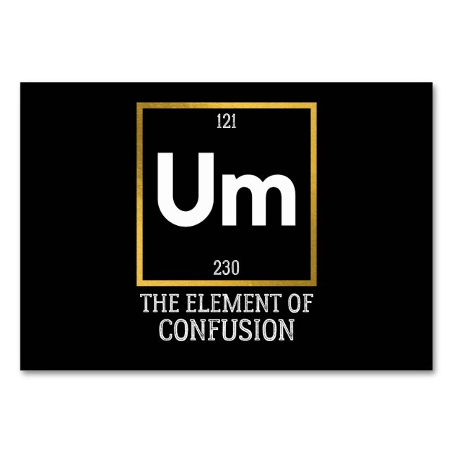 Tarjeta De Mesa Um El elemento de la camiseta de confusión (Anverso)