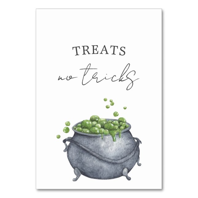 Tarjeta De Mesa Un bebé está preparando Halloween | Tratamientos y (Anverso)