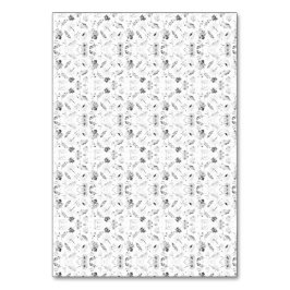 Tarjeta De Mesa Un diseño monocromático que muestra una multitud d