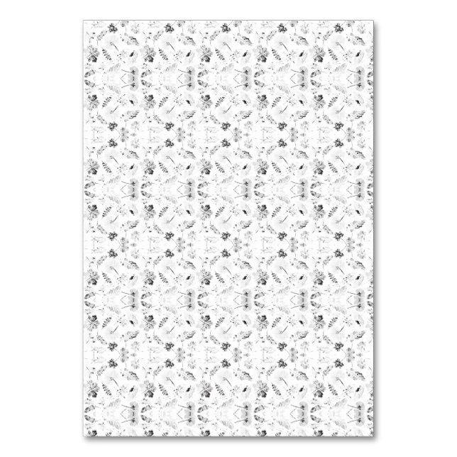 Tarjeta De Mesa Un diseño monocromático que muestra una multitud d (Anverso)