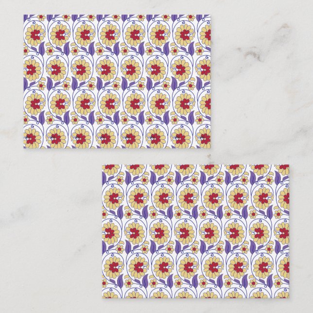 Tarjeta De Mesa Un diseño vibrante con creativo amarillo y naranja (Anverso / Reverso)