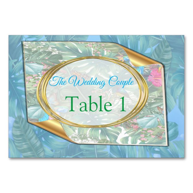 Tarjeta De Mesa Un mundo fantástico con sabor tropical (Anverso)