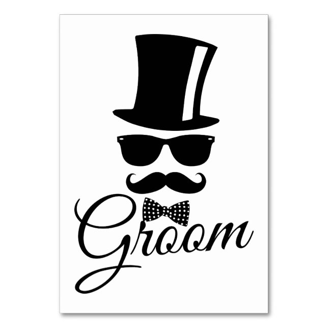 Tarjeta De Mesa Un novio gracioso (Anverso)