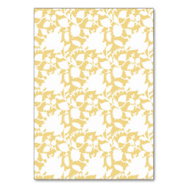 Tarjeta De Mesa Una alfombra amarilla con un motivo de repetición