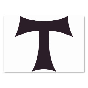Tarjeta De Mesa Una cruz tau cruz de San Antonio