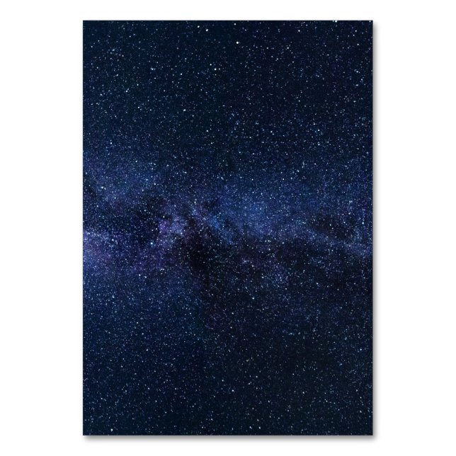 Tarjeta De Mesa Una galaxia de estrellas en el cielo nocturno (Anverso)