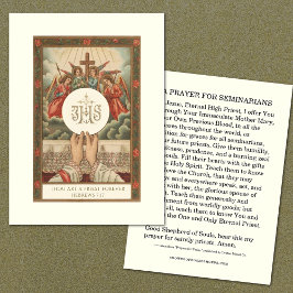 TARJETA DE MESA UNA ORACIÓN PARA LOS RELIGIOSOS CATÓLICOS