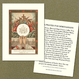 TARJETA DE MESA UNA ORACIÓN PARA LOS RELIGIOSOS CATÓLICOS
