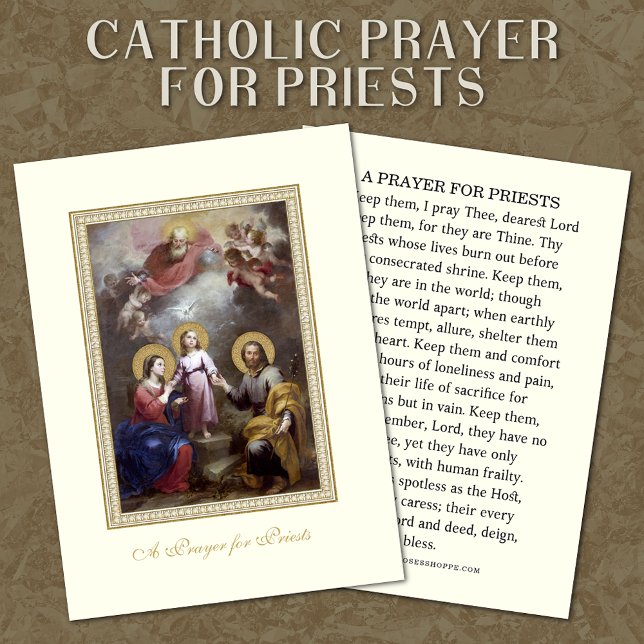 TARJETA DE MESA UNA ORACIÓN PARA LOS SACERDOTES RELIGIOSOS CATÓLIC (Subido por el creador)