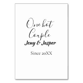 Tarjeta De Mesa Una pareja caliente agregar nombre desde fecha año