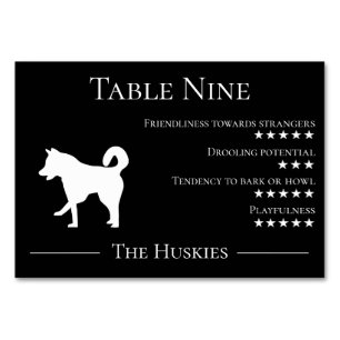 Tarjeta De Mesa Único perro divertido engendra un equipo husky o