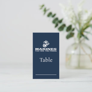 Tarjeta De Mesa USMC Los Pocos El Orgulloso Logo Apilado - Blanco