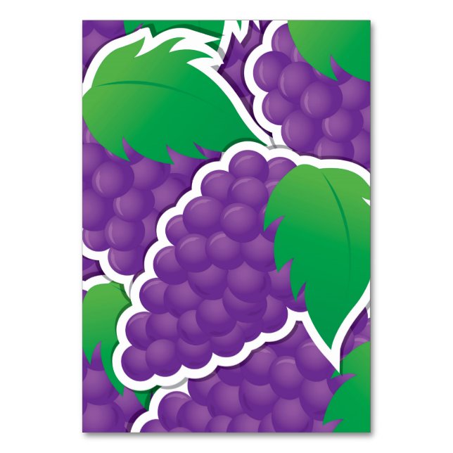 Tarjeta De Mesa Uvas moradas funestas (Anverso)