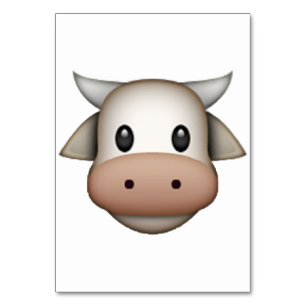 Tarjeta De Mesa Vaca - Emoji