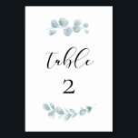 Tarjeta De Mesa vegetación acuática minimalista<br><div class="desc">Una elegante colección de diseño botánico,  ideal para una moda y un boda moderno. Esta delicada suite acuática de color verde es a la vez sencilla y clásica. Colores de personalizable completo: puede cambiar fácilmente el color del texto y el fondo a su gusto.</div>